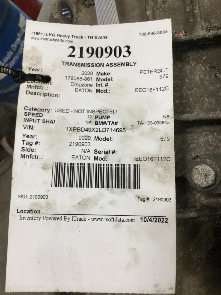 TRANSMISSION ASSEMBLY EATON EEO16F112C Shop Parts LKQ Heavy Truck