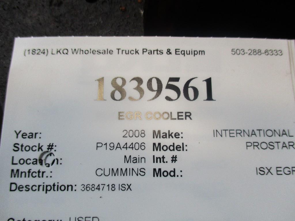 3684718 CUMMINS ISX EGR EGR COOLER | Shop Parts | LKQ Heavy Truck