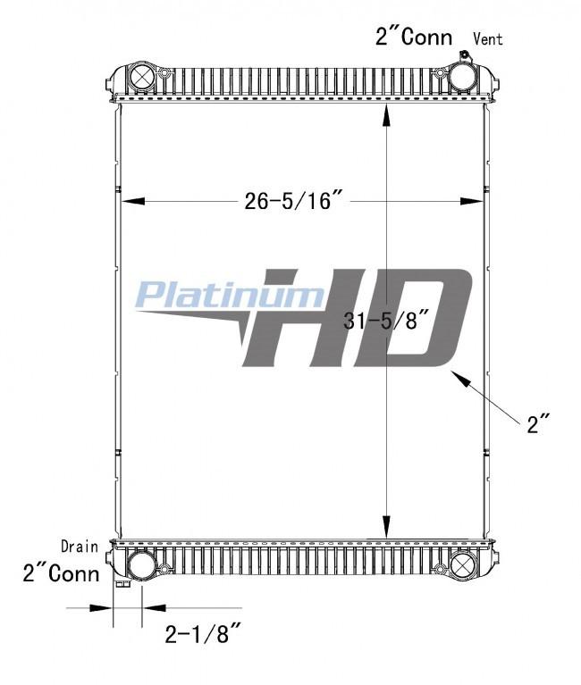 B9696, B9705, BHT74683, BHT945 FREIGHTLINER M2 106 RADIATOR ASSEMBLY ...