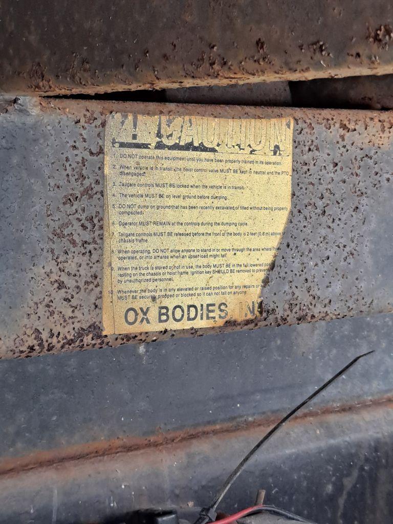 1993 OX BODIES ALL TRUCK BODIES DUMP BED Shop Parts LKQ Heavy Truck