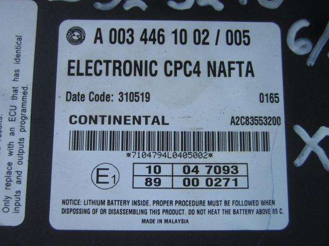 KA2201ページ A0034461002/005 FREIGHTLINER CASCADIA 113 CHASSIS CONTROL