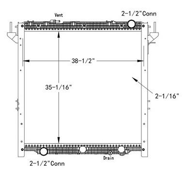100385od Radiator 1003850, 1003850D FREIGHTLINER CASCADIA RADIATOR ASSEMBLY | Shop Parts ...